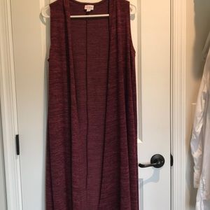 LuLaRoe Joy - Cranberry Vest - Size Small